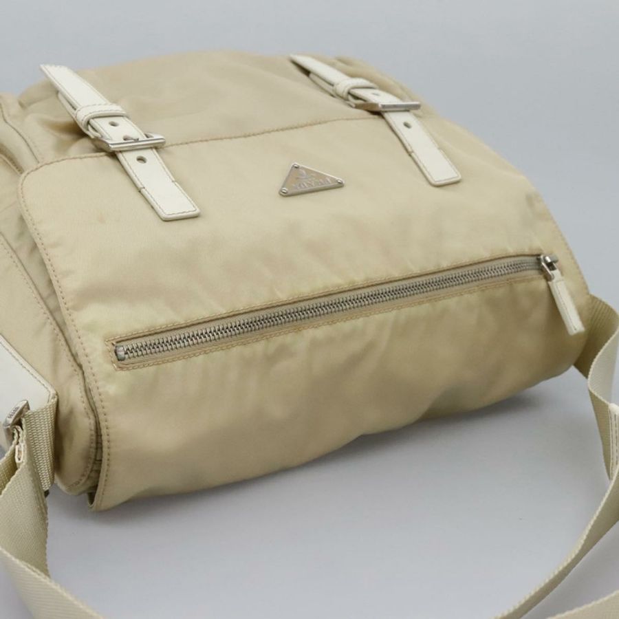 【日本直送】PRADA 尼龍米色銀色單肩包 正品 ac3661-5