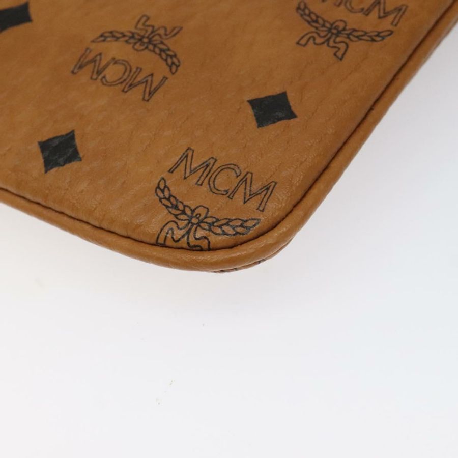 【日本直送】MCM Vicetos Logoogram 配件包 PVC 棕色 正品 MY027-8