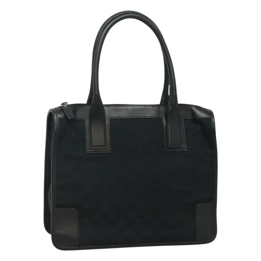 【日本直送】GUCCI GG帆布托特包 奧特萊斯 黑色金色 000 0855 00 2113 Auth am7878-0