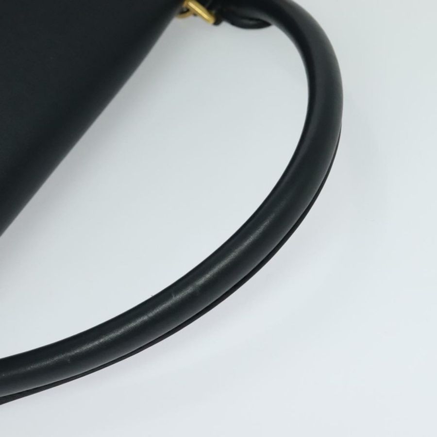 【日本直送】CELINE Trapeze 手提包 皮革 2way 海軍藍 金色 Auth BA400-6