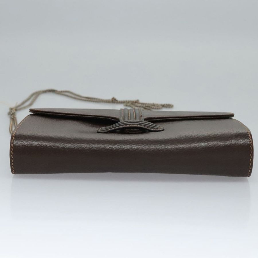 【日本直送】BALLY 鏈條單肩包 皮革 棕色 金色 正品 bs22953-4