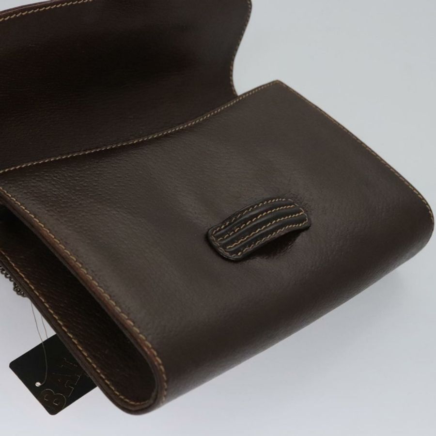 【日本直送】BALLY 鏈條單肩包 皮革 棕色 金色 正品 bs22953-10