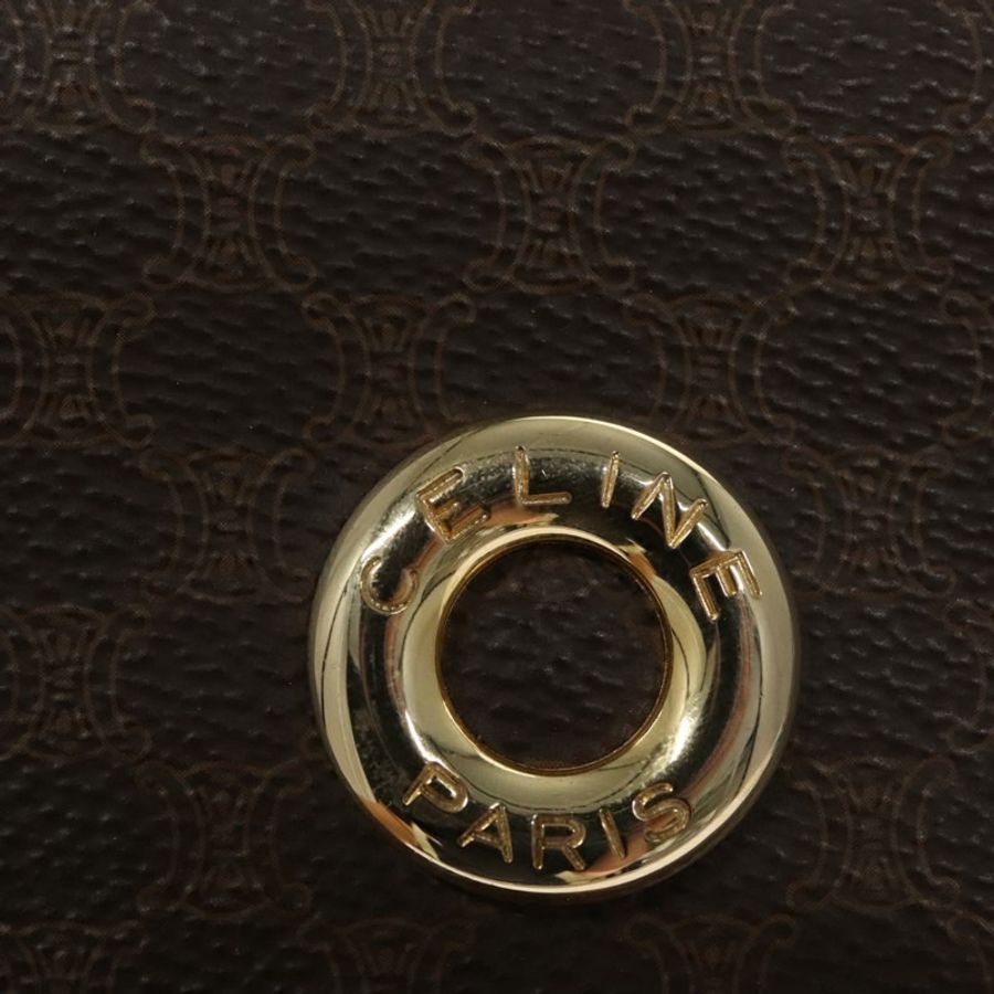 【日本直送】CELINE Macadam帆布手提包 PVC皮革 兩用棕色 正品 EC148-16