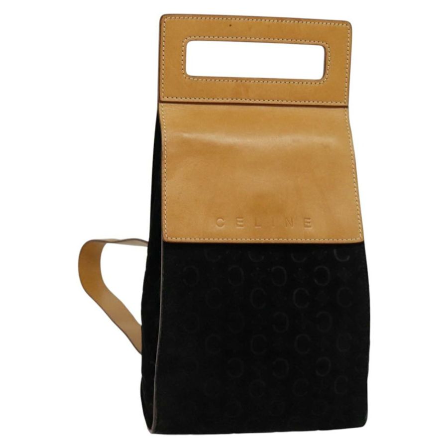 【日本直送】CELINE C Macadam帆布單肩包 麂皮 黑色 正品 EC226-0