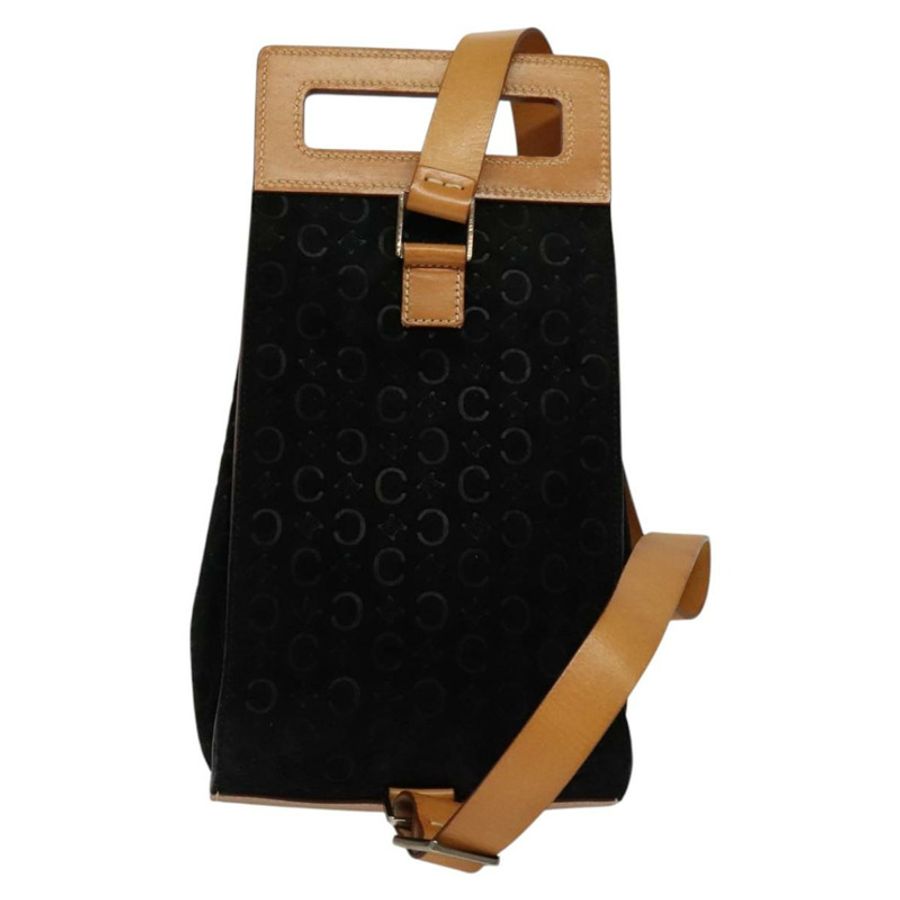 【日本直送】CELINE C Macadam帆布單肩包 麂皮 黑色 正品 EC226-1