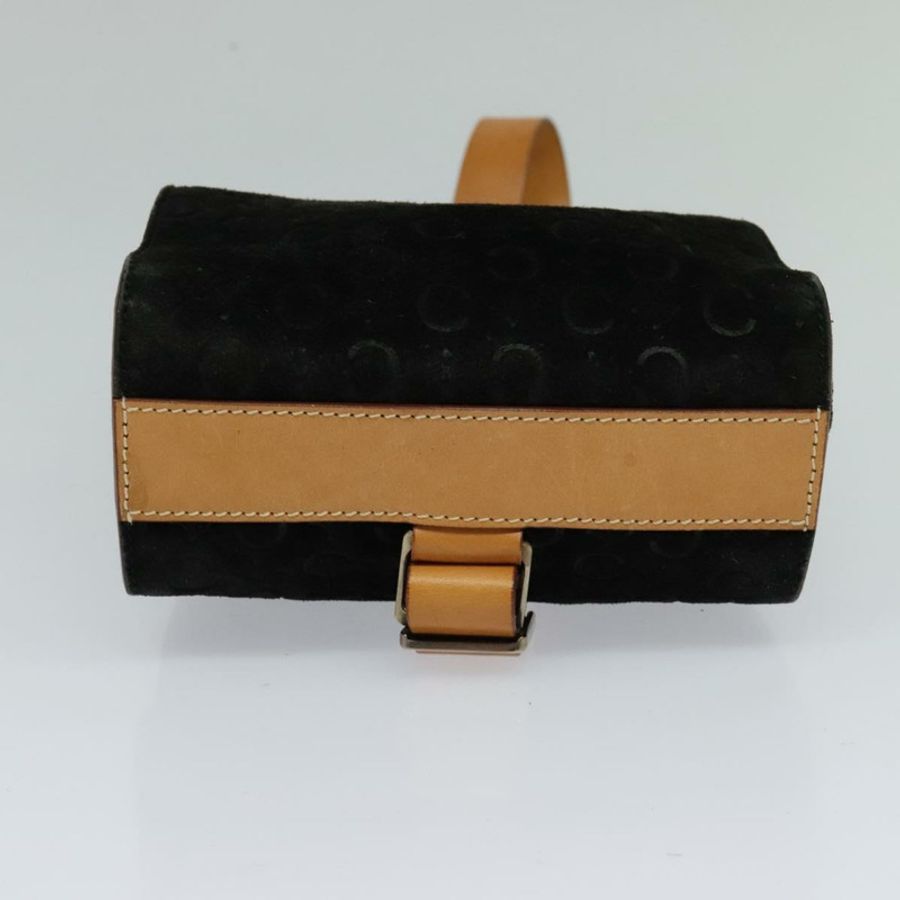【日本直送】CELINE C Macadam帆布單肩包 麂皮 黑色 正品 EC226-4
