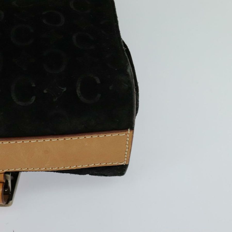 【日本直送】CELINE C Macadam帆布單肩包 麂皮 黑色 正品 EC226-14