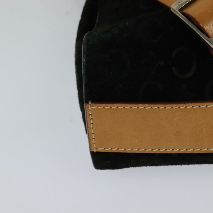 【日本直送】CELINE C Macadam帆布單肩包 麂皮 黑色 正品 EC226-15