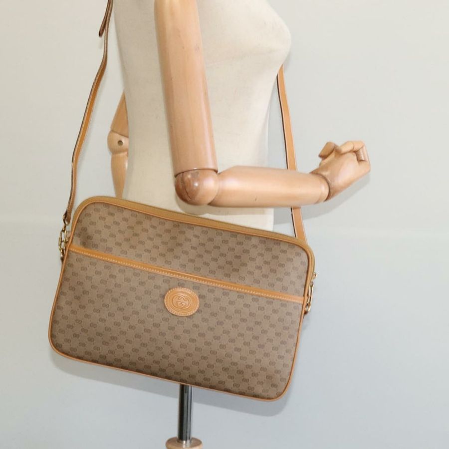 【日本直送】GUCCI Micro GG Supreme 單肩包 PVC 米色 金色 004 89 0262 正品 ep7836-21