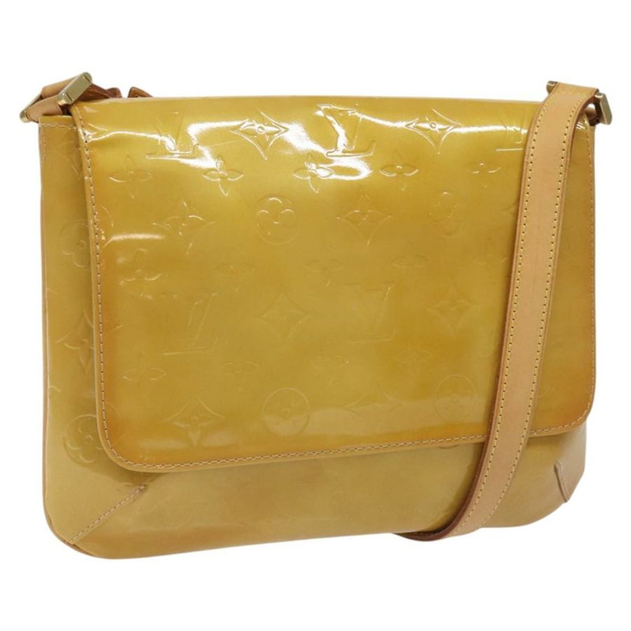 【日本直送】路易威登 Monogram Vernis Thompson Street Bag 米色 M91301 LV Auth ep7815-0
