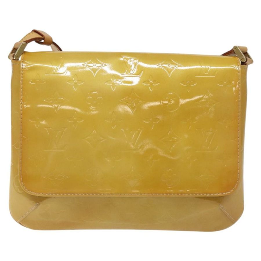 【日本直送】路易威登 Monogram Vernis Thompson Street Bag 米色 M91301 LV Auth ep7815-12
