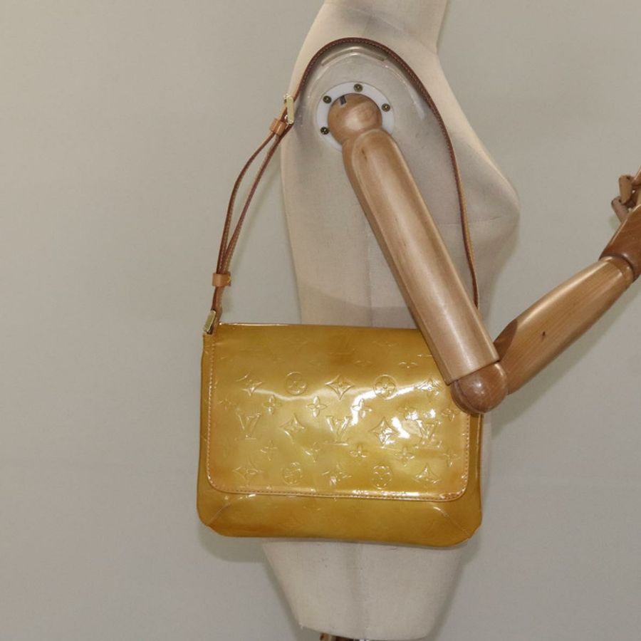 【日本直送】路易威登 Monogram Vernis Thompson Street Bag 米色 M91301 LV Auth ep7815-20
