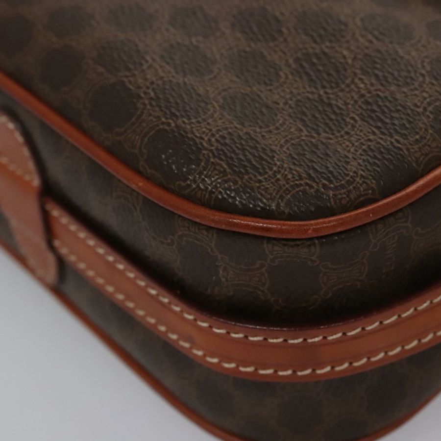 【日本直送】CELINE Macadam帆布肩背包 PVC皮革 棕色 金色 Auth mr1125-13