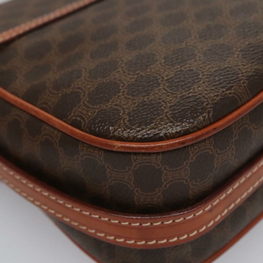 【日本直送】CELINE Macadam帆布肩背包 PVC皮革 棕色 金色 Auth mr1125-14