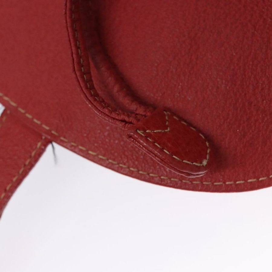【日本直送】GUCCI 竹節雙肩包 絨面革 紅色 金色 003 2058 0016 Auth nb202-23