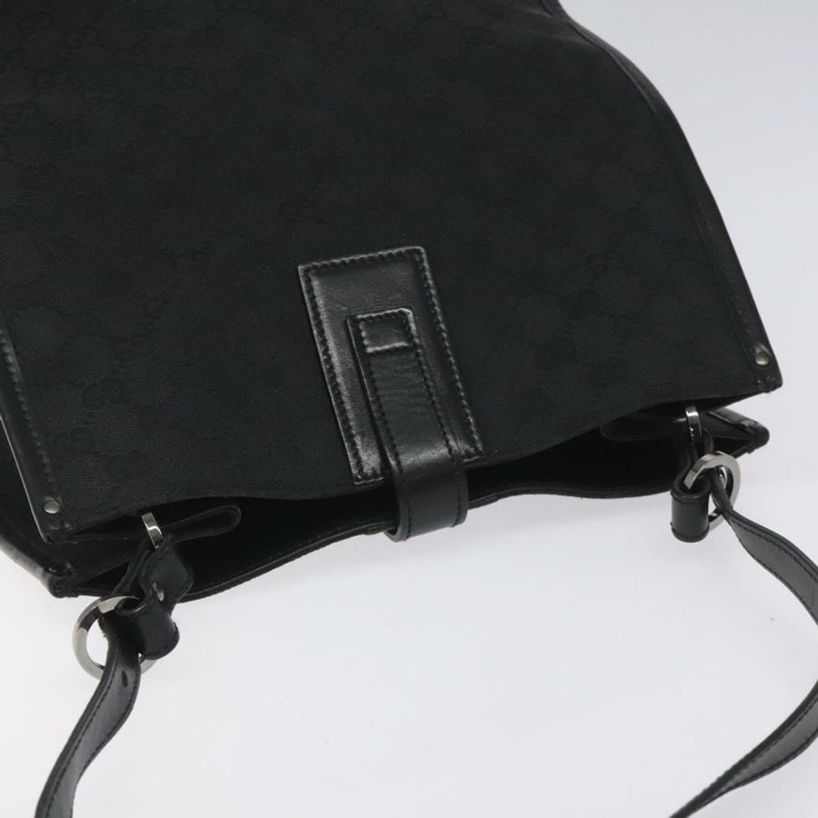 【日本直送】GUCCI GG帆布托特包 黑色 銀色 109101 正品 nb119-5