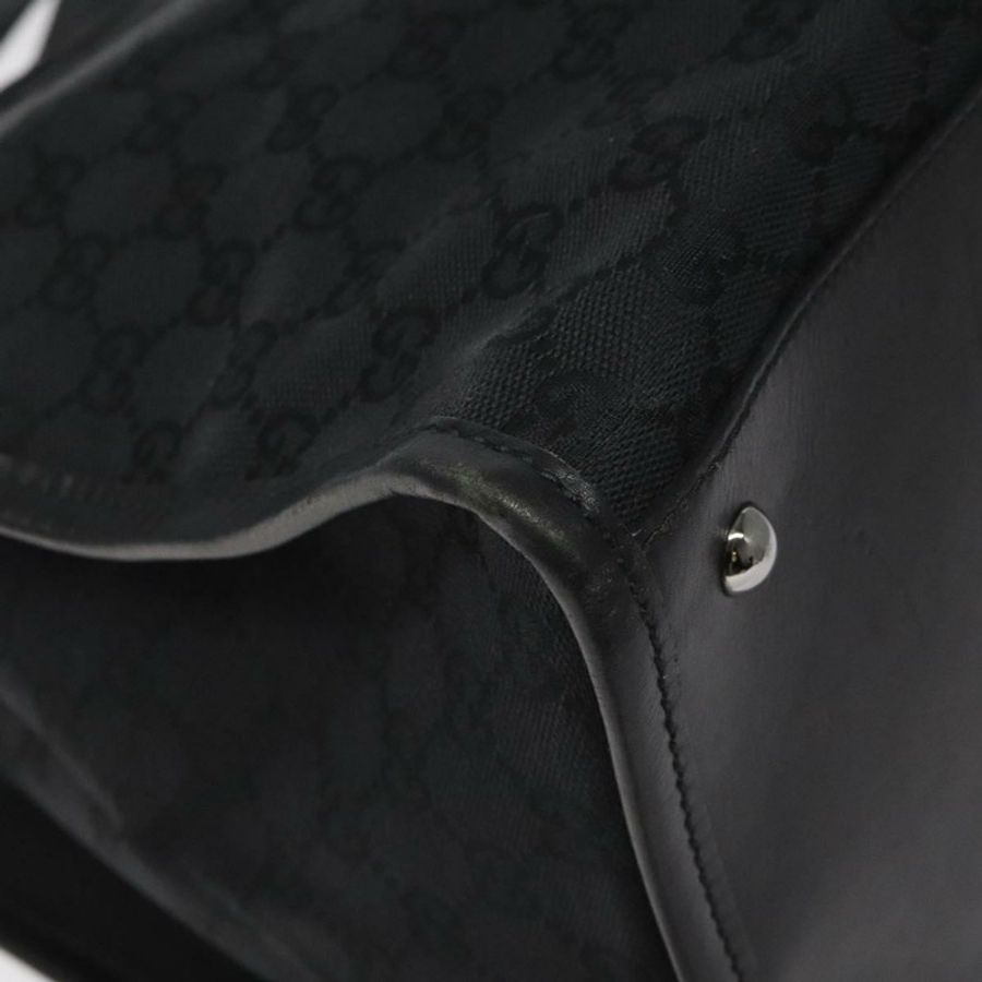 【日本直送】GUCCI GG帆布托特包 黑色 銀色 109101 正品 nb119-8