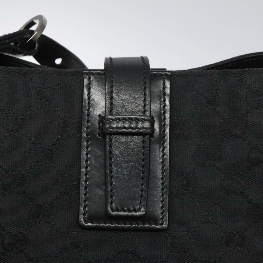 【日本直送】GUCCI GG帆布托特包 黑色 銀色 109101 正品 nb119-9