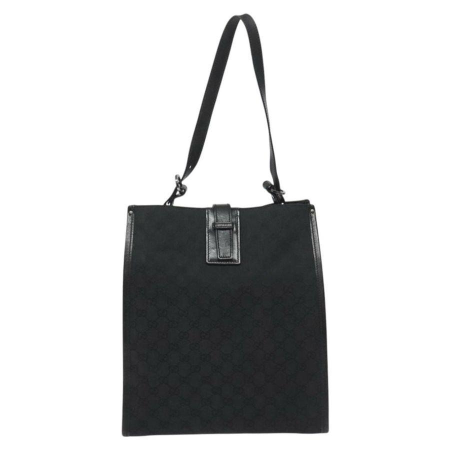 【日本直送】GUCCI GG帆布托特包 黑色 銀色 109101 正品 nb119-12