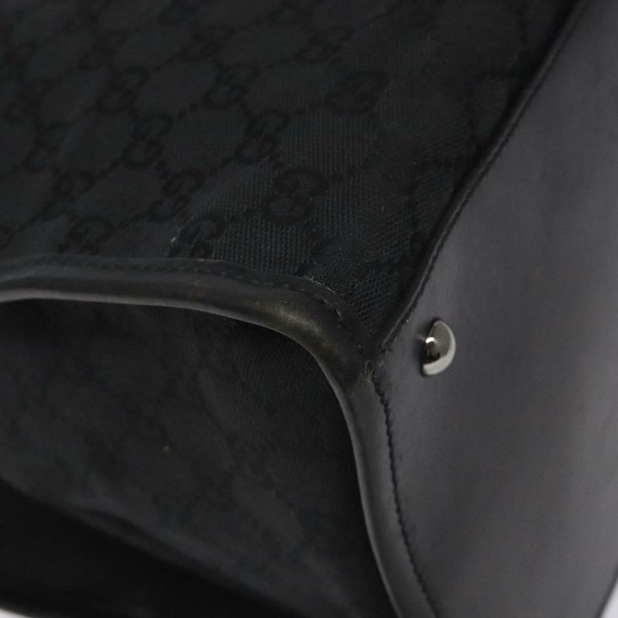 【日本直送】GUCCI GG帆布托特包 黑色 銀色 109101 正品 nb119-15