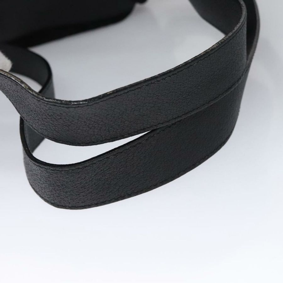 【日本直送】GUCCI 竹節雙肩包 絨面革 黑色 金色 003 58 0016 Auth nb007-9