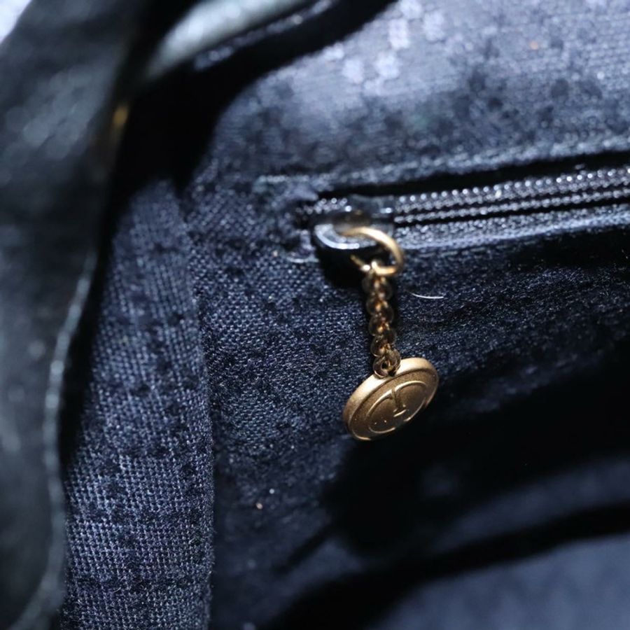 【日本直送】GUCCI 竹節雙肩包 絨面革 黑色 金色 003 58 0016 Auth nb007-30