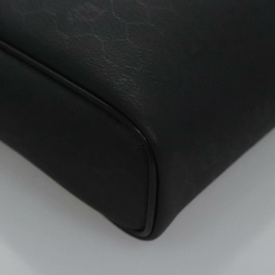 【日本直送】Christian Dior 蜂巢帆布手拿包 PVC 皮革 黑色 銀色 正品 ti2892-6