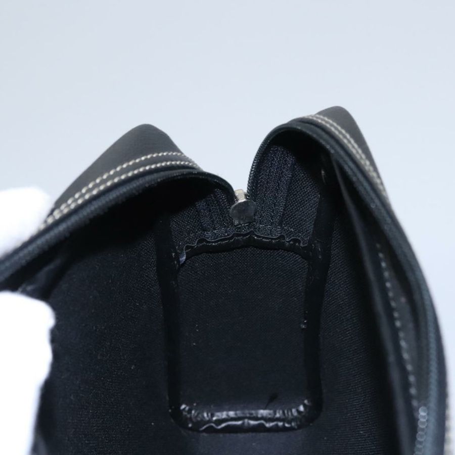 【日本直送】Christian Dior 蜂巢帆布手拿包 PVC 皮革 黑色 銀色 正品 ti2892-10