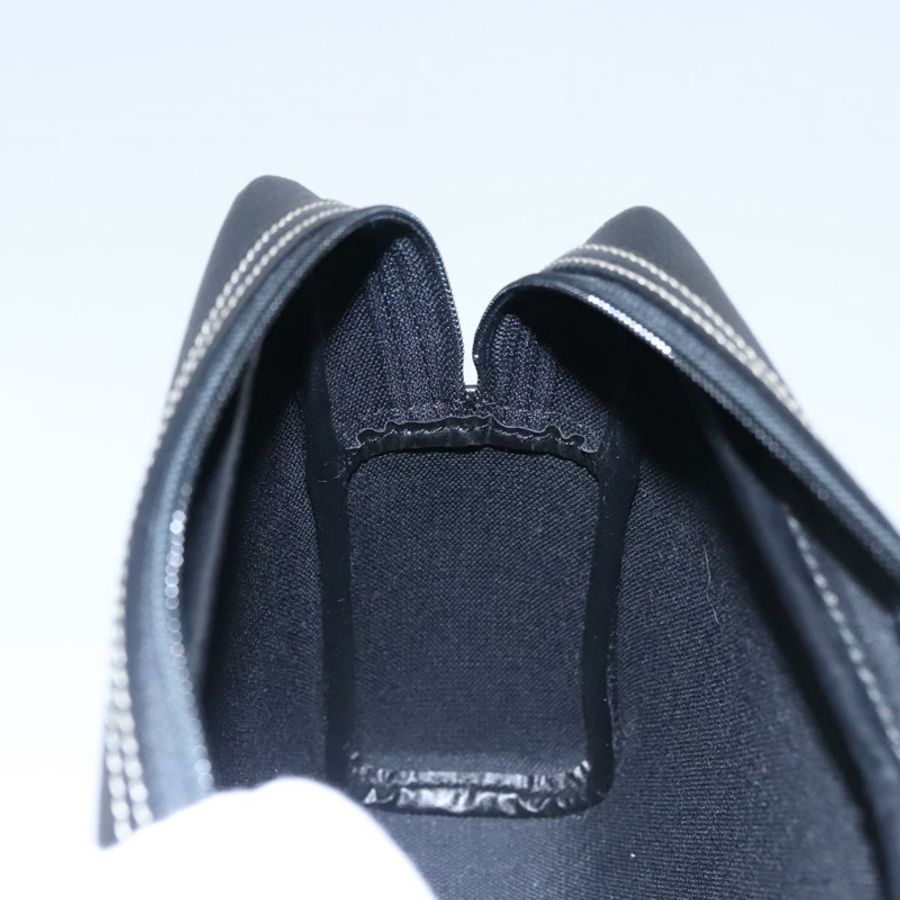【日本直送】Christian Dior 蜂巢帆布手拿包 PVC 皮革 黑色 銀色 正品 ti2892-11