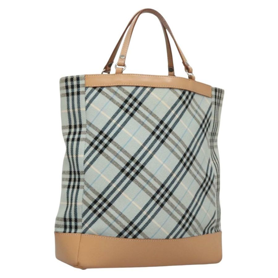 【日本直送】BURBERRY Nova Check Blue Label 手提包 帆布 藍色 正品 EC489-0