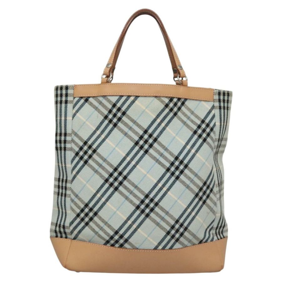 【日本直送】BURBERRY Nova Check Blue Label 手提包 帆布 藍色 正品 EC489-1