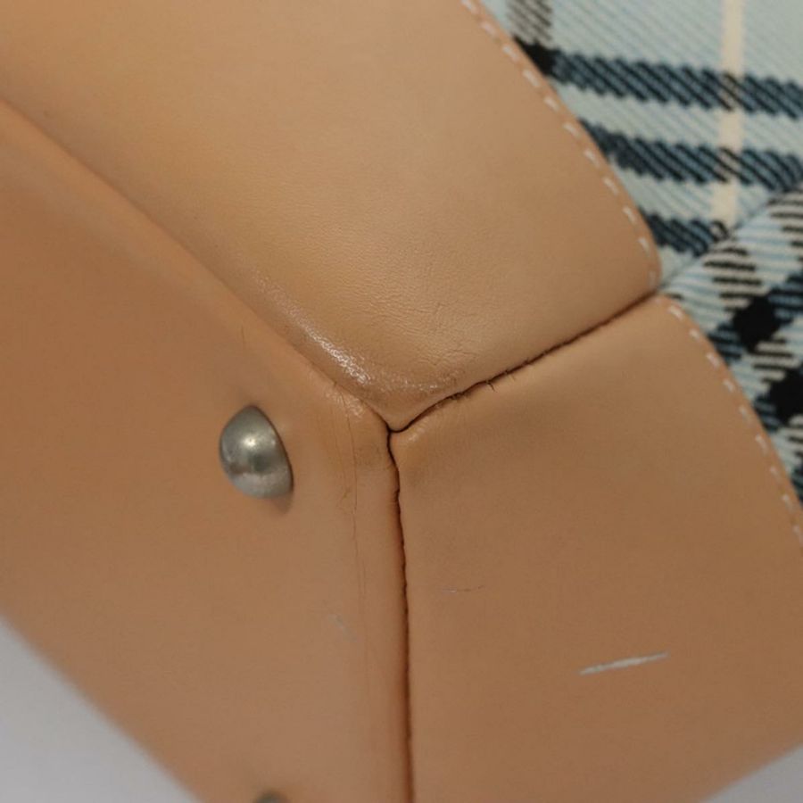 【日本直送】BURBERRY Nova Check Blue Label 手提包 帆布 藍色 正品 EC489-13