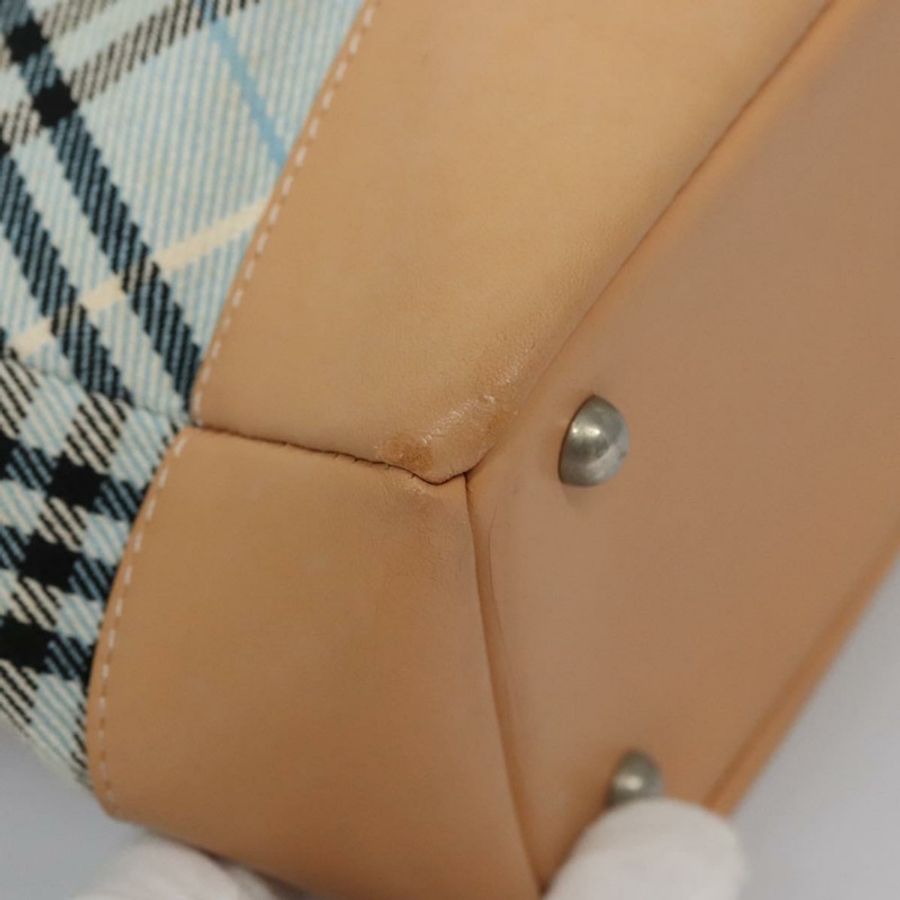 【日本直送】BURBERRY Nova Check Blue Label 手提包 帆布 藍色 正品 EC489-14