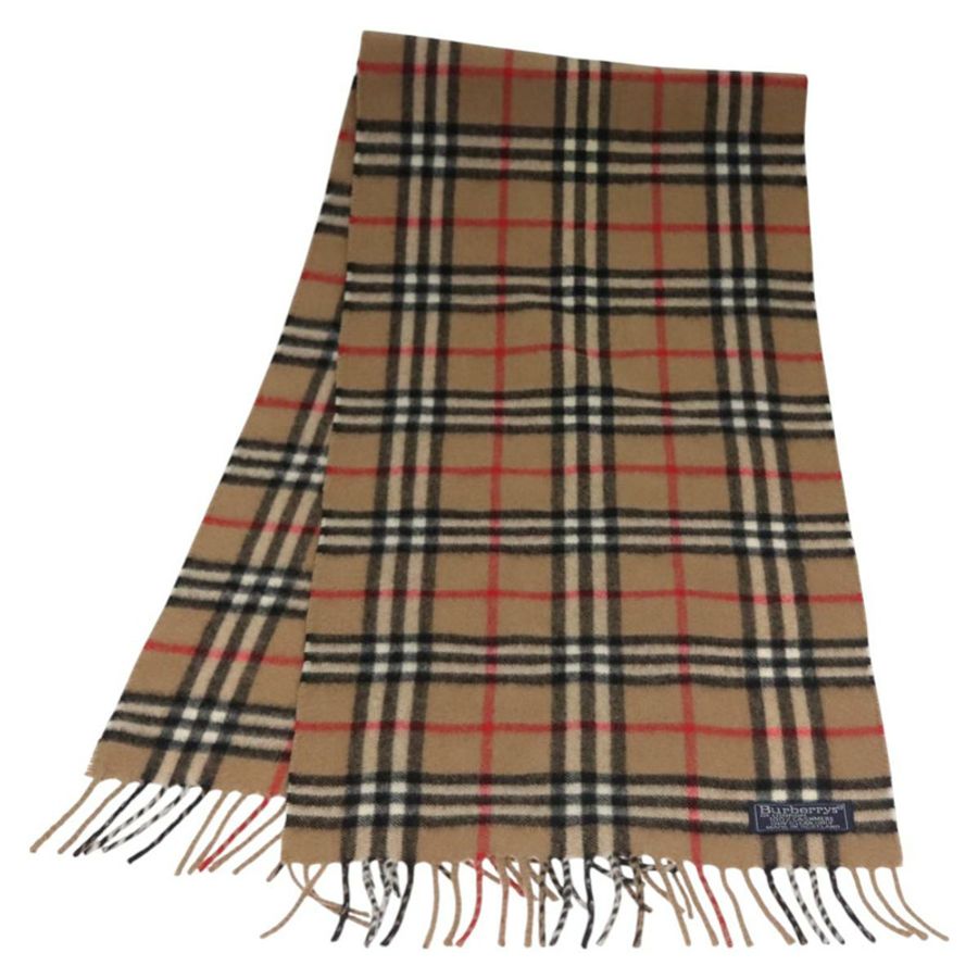 【日本直送】Burberrys Nova Check Scarf Cashmere Brown Auth am7873-0