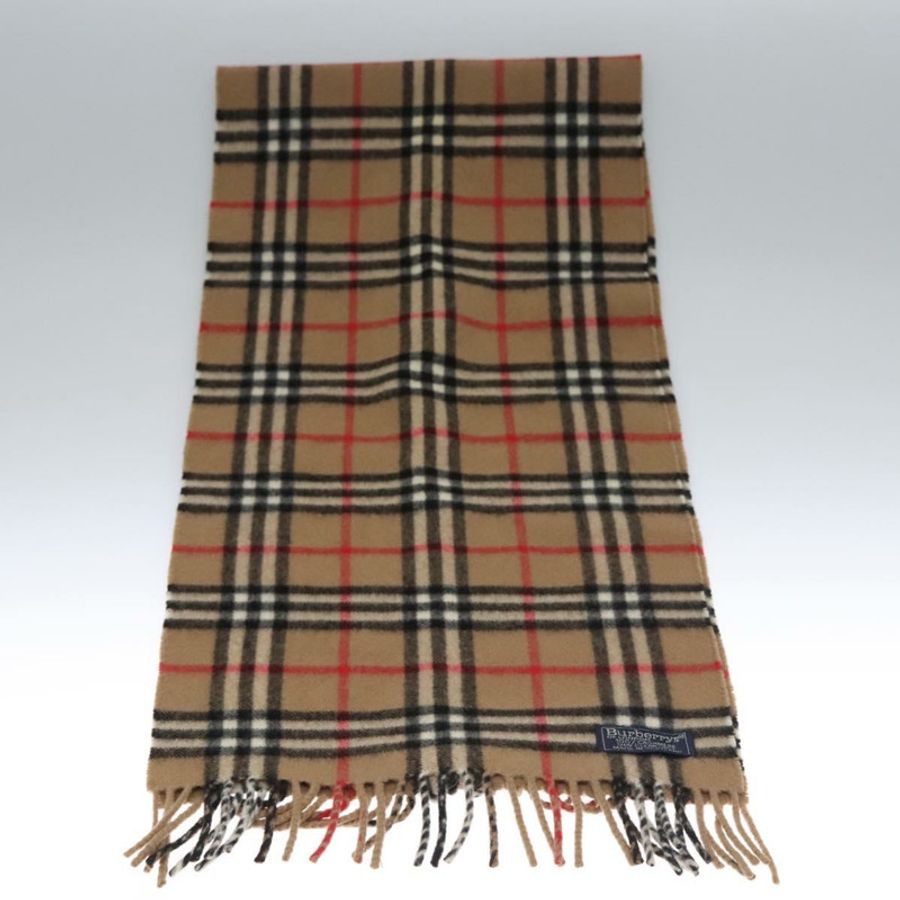 【日本直送】Burberrys Nova Check Scarf Cashmere Brown Auth am7873-1
