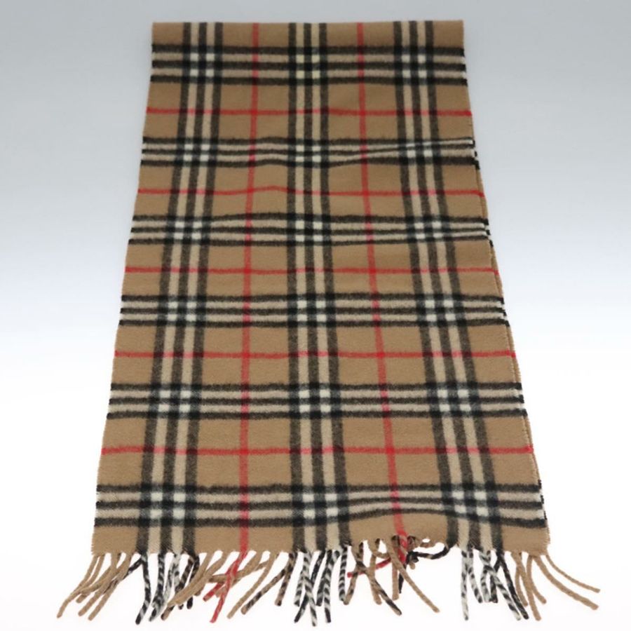 【日本直送】Burberrys Nova Check Scarf Cashmere Brown Auth am7873-2