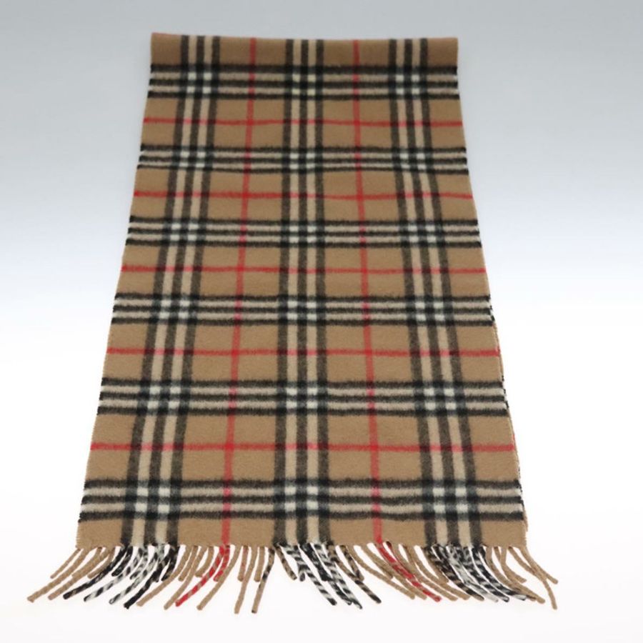 【日本直送】Burberrys Nova Check Scarf Cashmere Brown Auth am7873-3