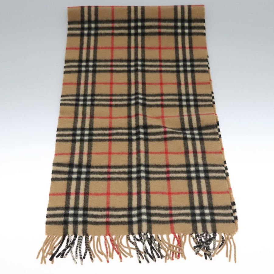 【日本直送】Burberrys Nova Check Scarf Cashmere Brown Auth am7804-2