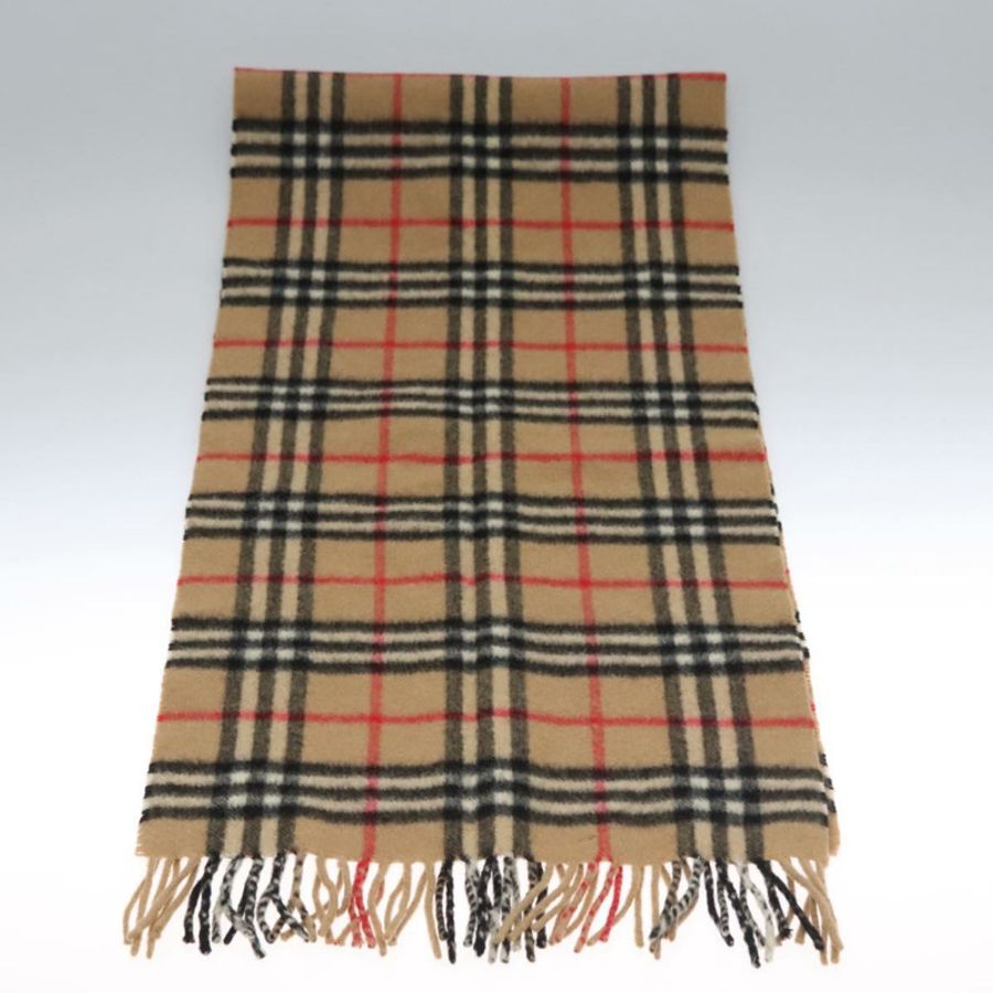 【日本直送】Burberrys Nova Check Scarf Cashmere Brown Auth am7804-3