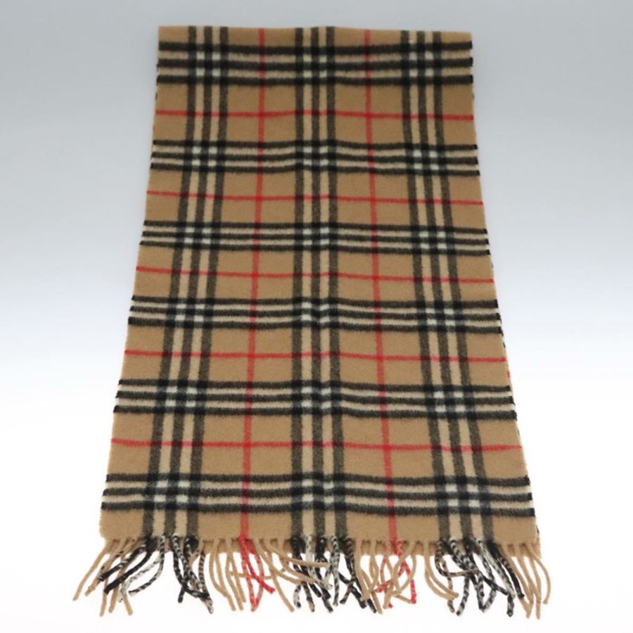 【日本直送】Burberrys Nova Check Scarf Cashmere Brown Auth am7804-4