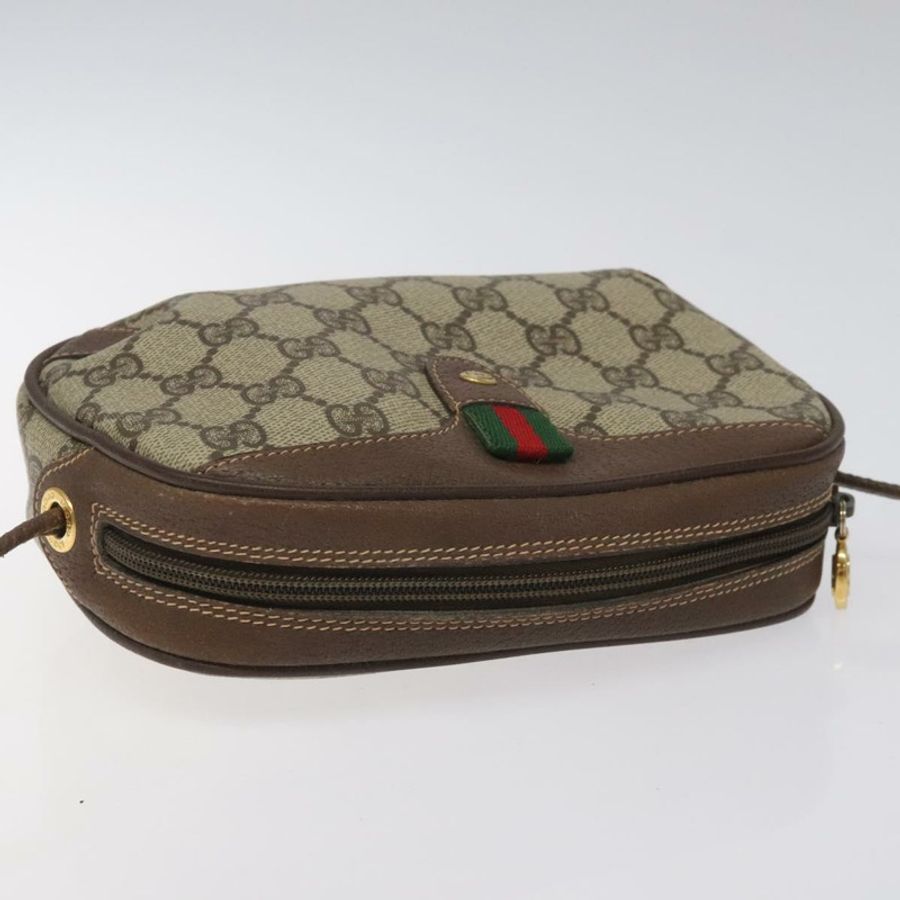 【日本直送】GUCCI GG Supreme Web Sherry Line 單肩包 PVC 米色 156 02 066 正品 BD958-5
