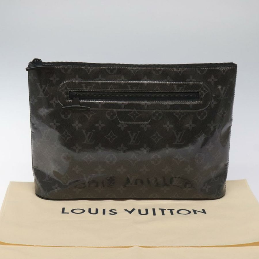 【日本直送】路易威登 Eclipse Glaze Pochette Cosmos 手拿包 M63373 LV Auth EC777-11
