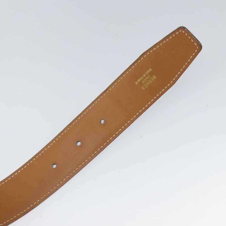 【日本直送】愛馬仕雙色 Constance H 皮帶，皮革材質，31.1 英寸，黑色，正品，ki5531-9