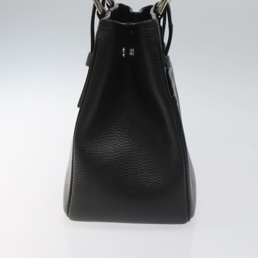 【日本直送】BURBERRY 黑色真皮手提包 正品 am8014-2