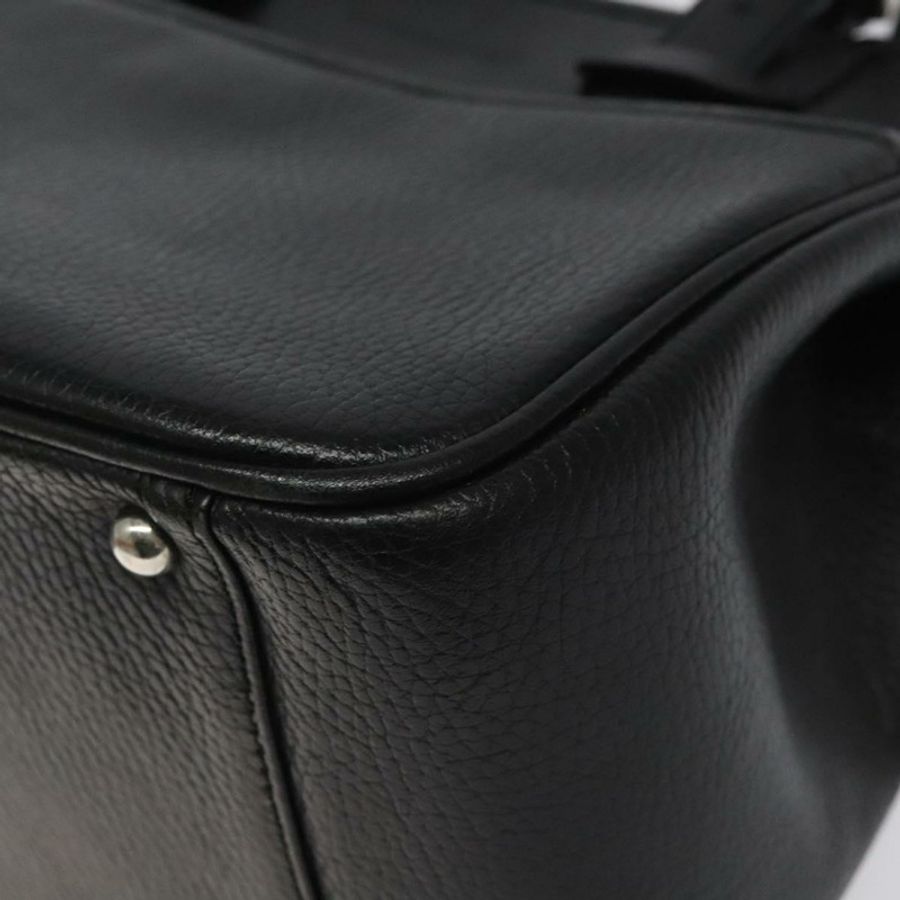 【日本直送】BURBERRY 黑色真皮手提包 正品 am8014-8