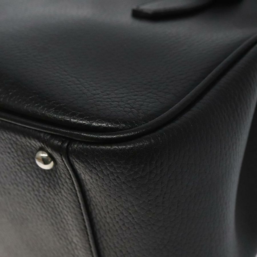 【日本直送】BURBERRY 黑色真皮手提包 正品 am8014-14