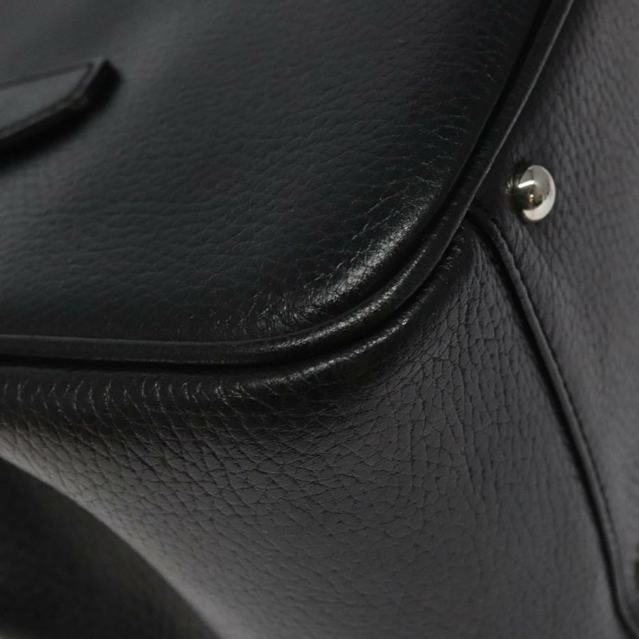 【日本直送】BURBERRY 黑色真皮手提包 正品 am8014-15