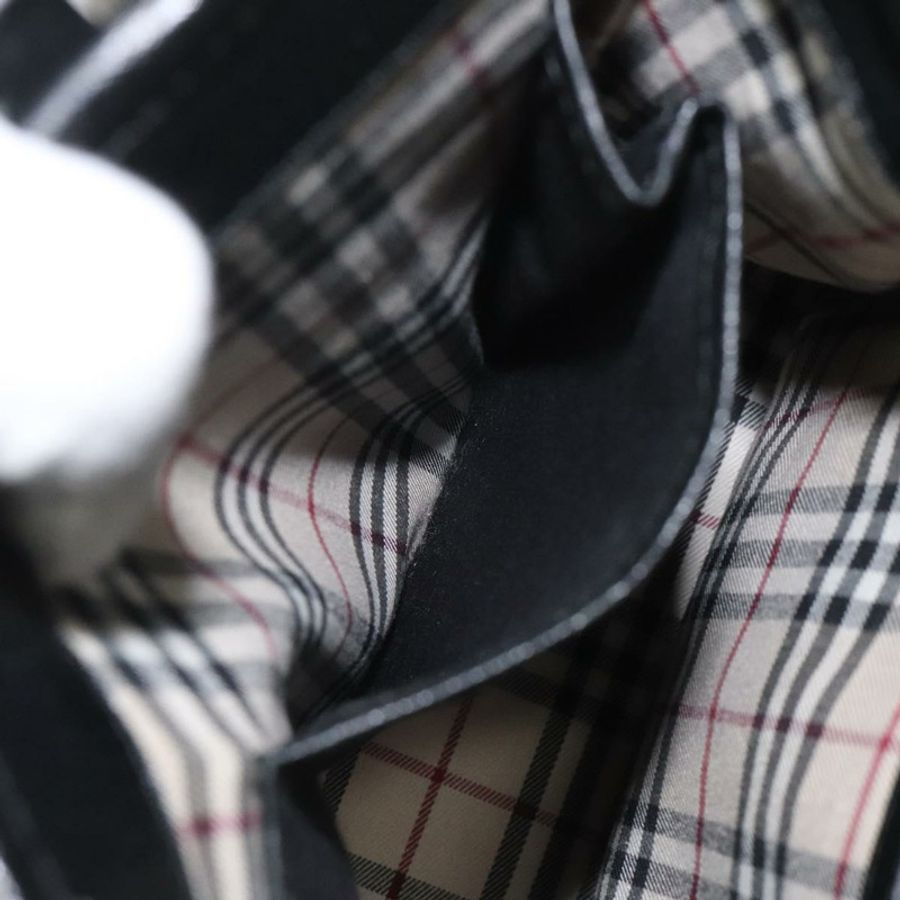 【日本直送】BURBERRY 黑色真皮手提包 正品 am8014-20