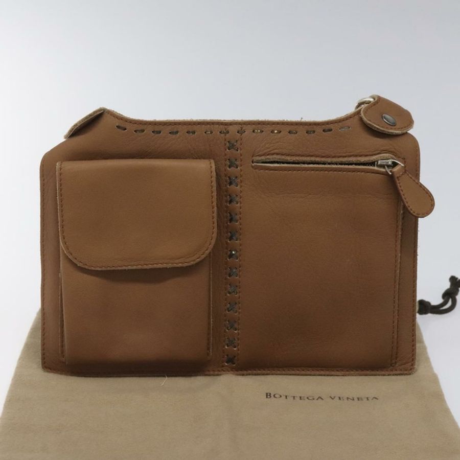 【日本直送】BOTTEGA VENETA 腰包 皮革 棕色 正品 hk2178-11