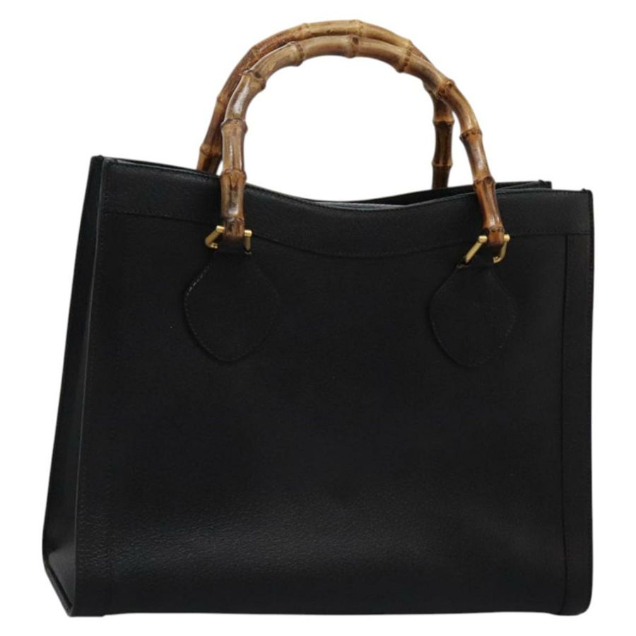 【日本直送】GUCCI 竹節手提包 皮革 黑色 金色 002 1095 0260 正品 ep7975-0